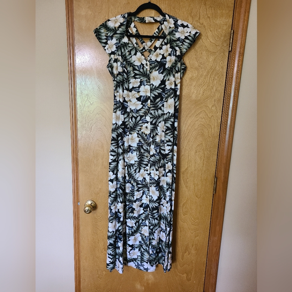 Vintage 90s Betsy Lauren Dress Size 6 Floral